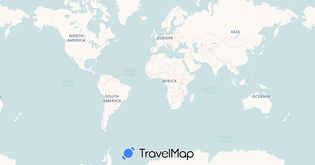 TravelMap itinerary: driving in Germany (Europe)
